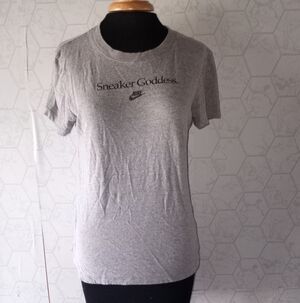 Nike Sneaker Goddess Graphic Tee with Swoosh Logo